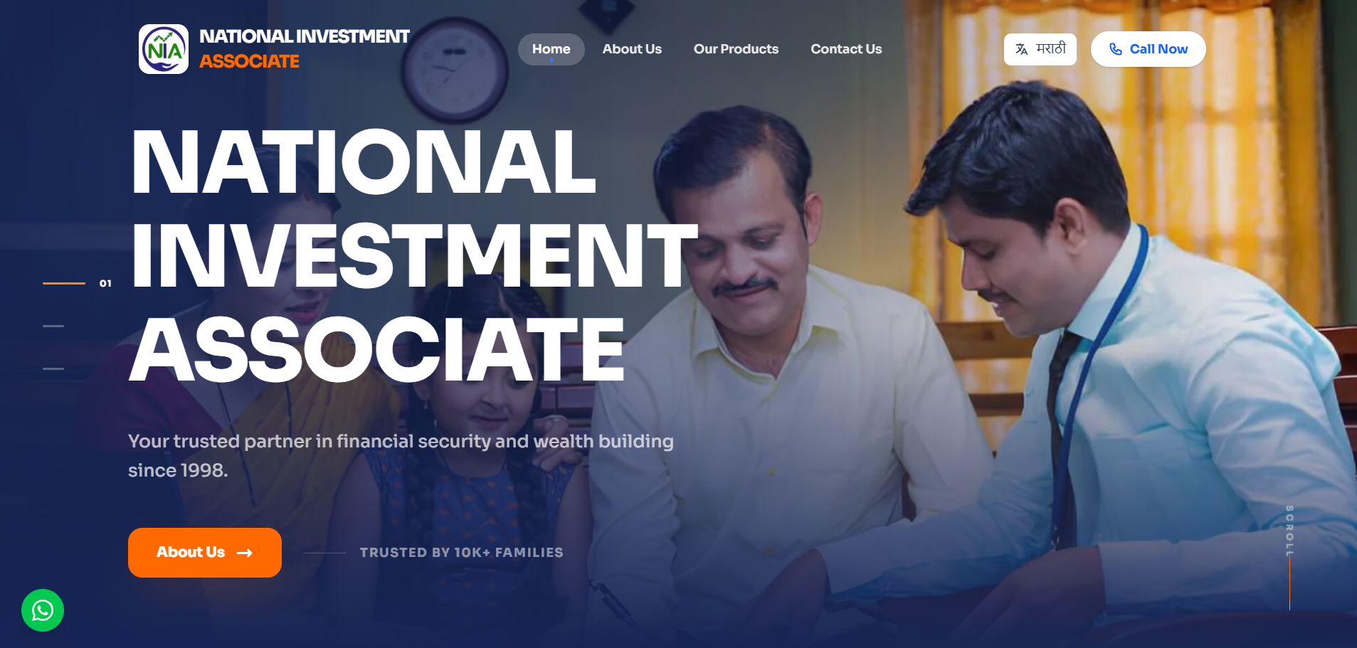 National Investment Associate website homepage screenshot